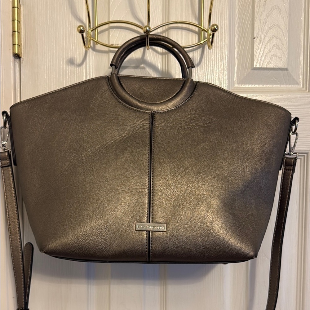 Enzo Angiolini Satchel EB-Kaffy Pewter Shoulder Bag